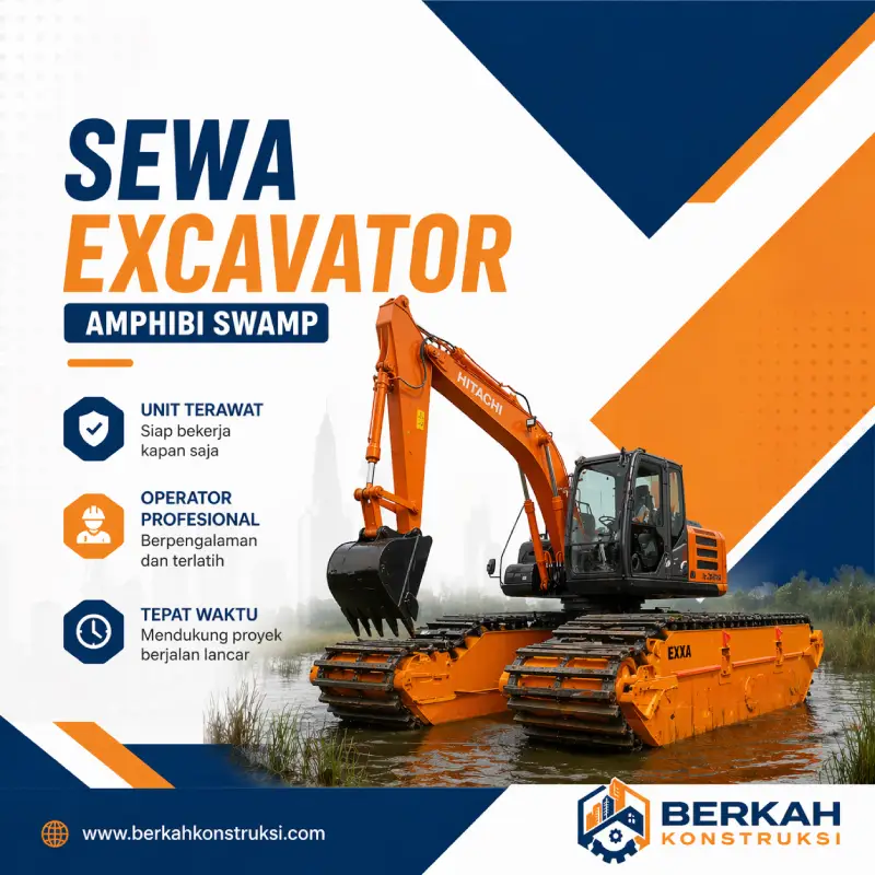 Sewa Excavator Amphibi Swamp Harga Per Jam 2026
